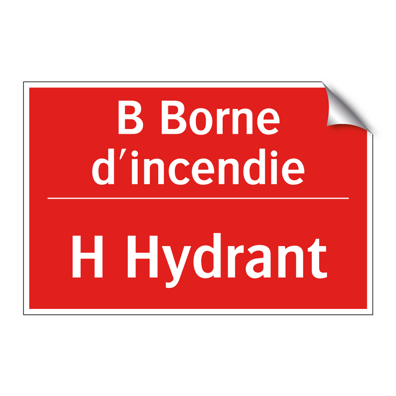 B Borne d'incendie - H Hydrant