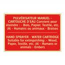 PULVÉRISATEUR MANUEL - CARTOUCHE /.../ - HAND SPRAYER - WATER CARTRIDGE /.../