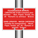 PULVÉRISATEUR MANUEL - CARTOUCHE /.../ - HAND SPRAYER - WATER CARTRIDGE /.../