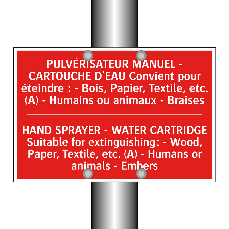 PULVÉRISATEUR MANUEL - CARTOUCHE /.../ - HAND SPRAYER - WATER CARTRIDGE /.../