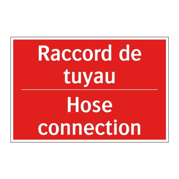 Raccord de tuyau - Hose connection