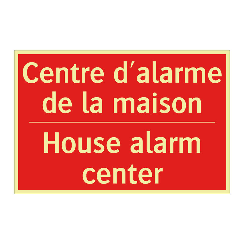 Centre d'alarme de la maison - House alarm center