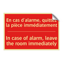 En cas d'alarme, quittez la pièce /.../ - In case of alarm, leave the room /.../