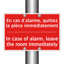 En cas d'alarme, quittez la pièce /.../ - In case of alarm, leave the room /.../