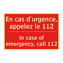 En cas d'urgence, appelez le 112 /.../ - In case of emergency, call 112