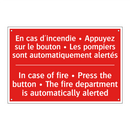 En cas d'incendie • Appuyez sur /.../ - In case of fire • Press the button /.../