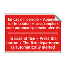 En cas d'incendie • Appuyez sur /.../ - In case of fire • Press the button /.../