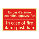 En cas d'alarme incendie, appuyez /.../ - In case of fire alarm push hard /.../