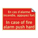 En cas d'alarme incendie, appuyez /.../ - In case of fire alarm push hard /.../