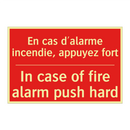 En cas d'alarme incendie, appuyez /.../ - In case of fire alarm push hard /.../