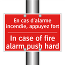 En cas d'alarme incendie, appuyez /.../ - In case of fire alarm push hard /.../
