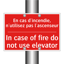En cas d'incendie, n'utilisez /.../ - In case of fire do not use elevator /.../