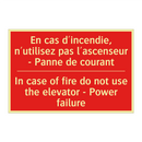 En cas d'incendie, n'utilisez /.../ - In case of fire do not use the /.../