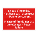 En cas d'incendie, n'utilisez /.../ - In case of fire do not use the /.../