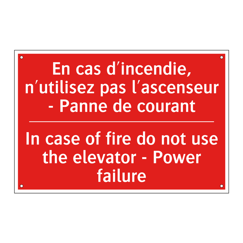 En cas d'incendie, n'utilisez /.../ - In case of fire do not use the /.../
