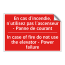 En cas d'incendie, n'utilisez /.../ - In case of fire do not use the /.../