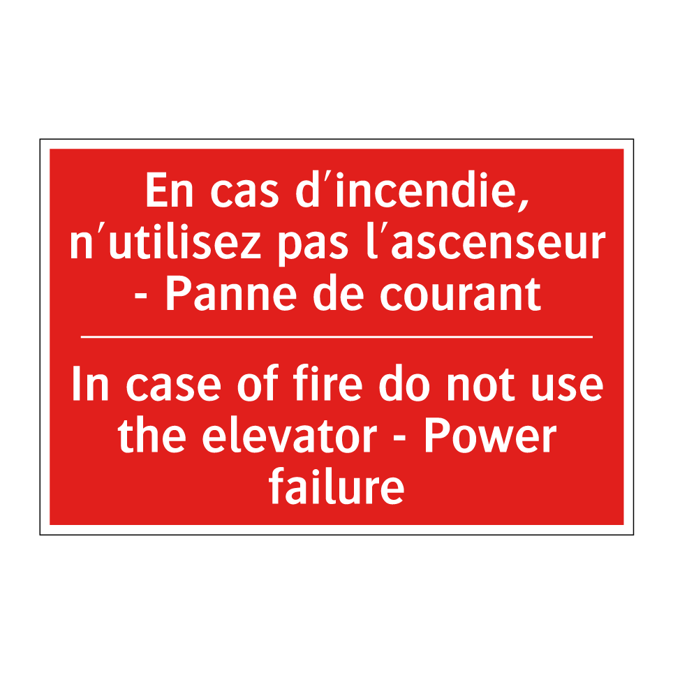 En cas d'incendie, n'utilisez /.../ - In case of fire do not use the /.../