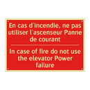 En cas d'incendie, ne pas utiliser /.../ - In case of fire do not use the /.../