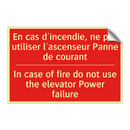 En cas d'incendie, ne pas utiliser /.../ - In case of fire do not use the /.../