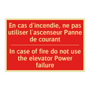 En cas d'incendie, ne pas utiliser /.../ - In case of fire do not use the /.../