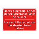En cas d'incendie, ne pas utiliser /.../ - In case of fire do not use the /.../
