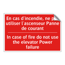 En cas d'incendie, ne pas utiliser /.../ - In case of fire do not use the /.../