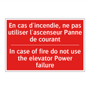 En cas d'incendie, ne pas utiliser /.../ - In case of fire do not use the /.../