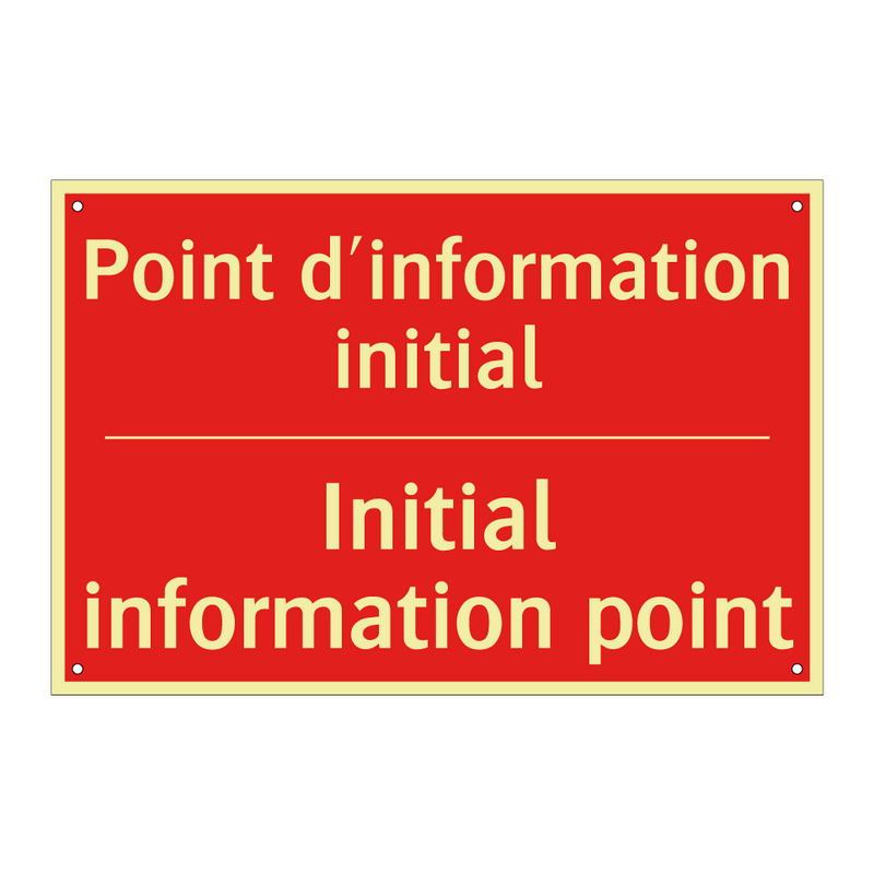 Point d'information initial - Initial information point