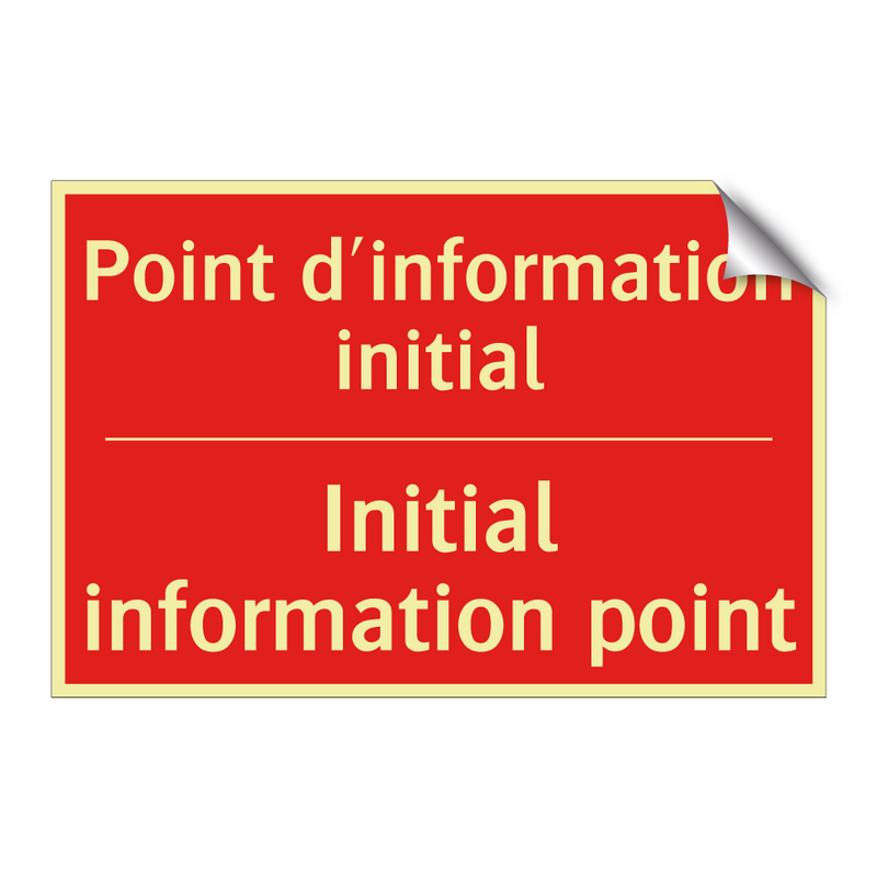 Point d'information initial - Initial information point