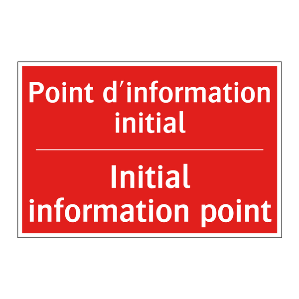 Point d'information initial - Initial information point