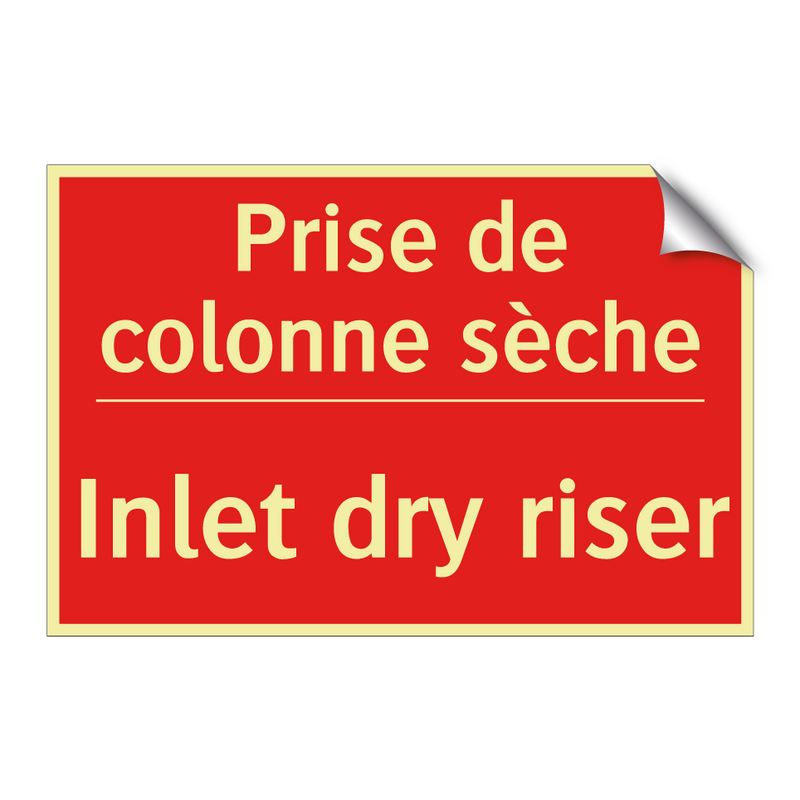 Prise de colonne sèche - Inlet dry riser
