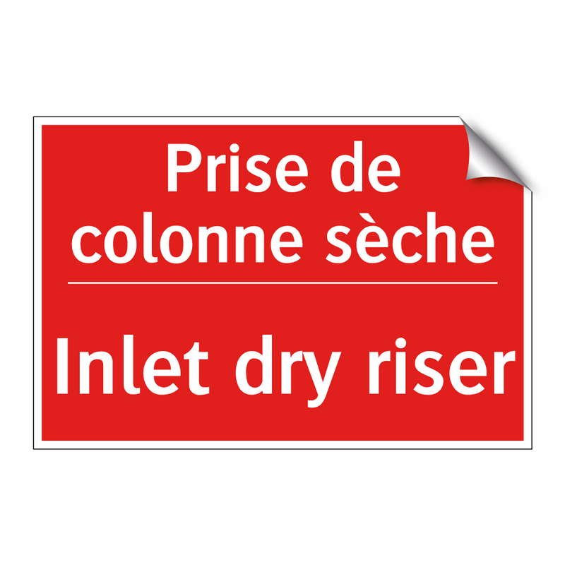 Prise de colonne sèche - Inlet dry riser