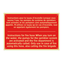 Instructions pour le tuyau d'incendie /.../ - Instructions for fire hose When /.../