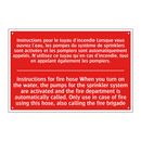 Instructions pour le tuyau d'incendie /.../ - Instructions for fire hose When /.../