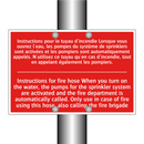Instructions pour le tuyau d'incendie /.../ - Instructions for fire hose When /.../