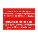 Instructions pour le tuyau d'incendie /.../ - Instructions for fire hose: Fully /.../