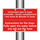 Instructions pour le tuyau d'incendie /.../ - Instructions for fire hose: Fully /.../