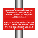 Système d'alerte interne En cas /.../ - Internal warning system In case /.../