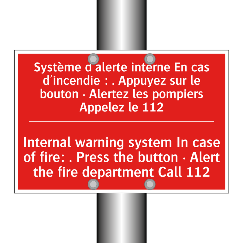 Système d'alerte interne En cas /.../ - Internal warning system In case /.../