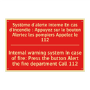 Système d'alerte interne En cas /.../ - Internal warning system In case /.../