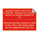 Système d'alerte interne En cas /.../ - Internal warning system In case /.../