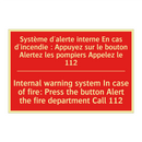 Système d'alerte interne En cas /.../ - Internal warning system In case /.../