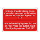 Système d'alerte interne En cas /.../ - Internal warning system In case /.../
