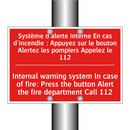 Système d'alerte interne En cas /.../ - Internal warning system In case /.../