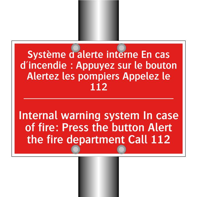 Système d'alerte interne En cas /.../ - Internal warning system In case /.../