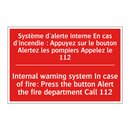 Système d'alerte interne En cas /.../ - Internal warning system In case /.../
