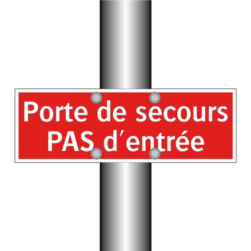 Porte de secours PAS d'entrée