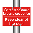 Évitez d'obstruer la porte coupe-feu /.../ - Keep clear of fire door