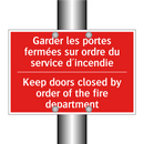 Garder les portes fermées sur /.../ - Keep doors closed by order of /.../