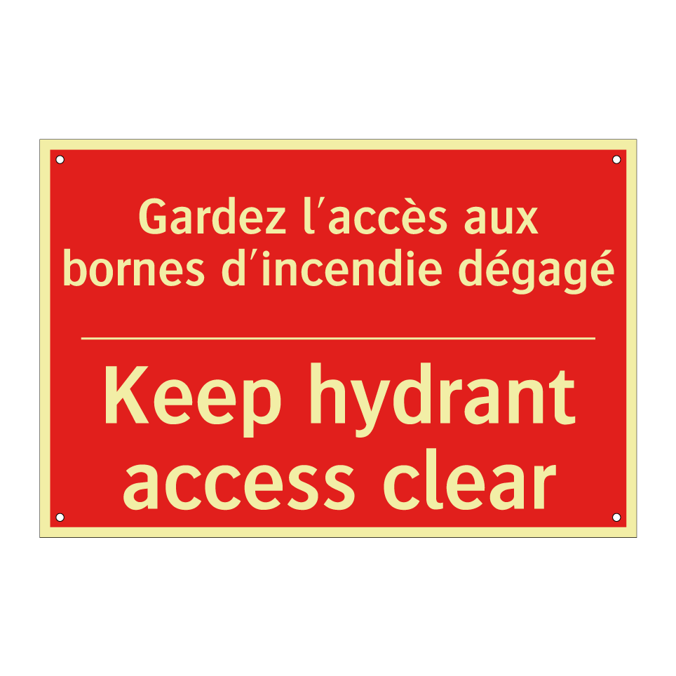 Gardez l'accès aux bornes d'incendie /.../ - Keep hydrant access clear